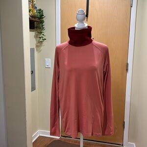 Lululemon Coral Never Worn Casual Wundermost Nulu Long-Sleeve Turtleneck Shirt